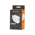 USB CHARGER NATEC RIBERA 1X USB-A + 1X USB-C 20W WHITE