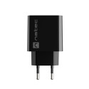 USB CHARGER NATEC RIBERA 1X USB-A + 1X USB-C 20W BLACK