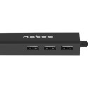 Natec USB 2.0 hub Dragonfly  3-port + RJ45