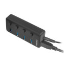 Natec USB 3.0 hub Mantis 2 4-port + vooluadapter