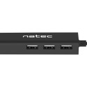 Natec USB 2.0 hub Dragonfly  3-port + RJ45