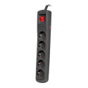 SURGE PROTECTOR NATEC BERCY 400 5M 5X FRENCH OUTLETS BLACK