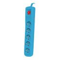 SURGE PROTECTOR NATEC BERCY 400 1.5M 5X FRENCH OUTLETS BLUE