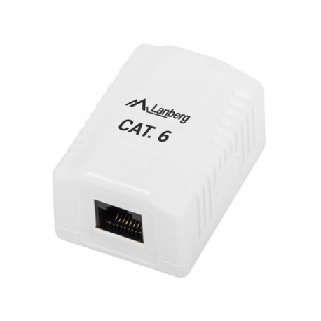 SURFACE-MOUNT BOX CAT.6 UTP UNSHIELDED 1X RJ45 WHITE LANBERG