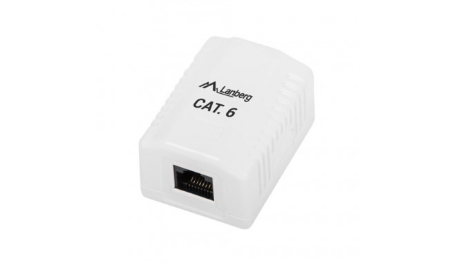 SURFACE-MOUNT BOX CAT.6 UTP UNSHIELDED 1X RJ45 WHITE LANBERG