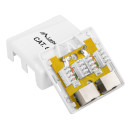 SURFACE-MOUNT BOX CAT.6 FTP SHIELDED 2X RJ45 WHITE LANBERG