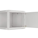 RACK CABINET 19" WALL-MOUNT 9U/600X600 FOR SELF-ASSEMBLY WITH METAL DOOR GREY LANBERG (FLAT PACK)