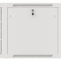 RACK CABINET 19" WALL-MOUNT 9U/600X600 FOR SELF-ASSEMBLY WITH METAL DOOR GREY LANBERG (FLAT PACK)