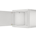 RACK CABINET 19" WALL-MOUNT 9U/600X600 FOR SELF-ASSEMBLY WITH METAL DOOR GREY LANBERG (FLAT PACK)