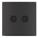 RACK CABINET 19" WALL-MOUNT 9U/600X600 FOR SELF-ASSEMBLY WITH METAL DOOR BLACK LANBERG (FLAT PACK)