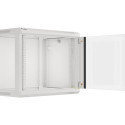 RACK CABINET 19" WALL-MOUNT 9U/600X450 (FLAT PACK) WITH GLASS DOOR GREY LANBERG V2