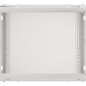 RACK CABINET 19" WALL-MOUNT 9U/600X450 (FLAT PACK) WITH GLASS DOOR GREY LANBERG V2