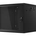 RACK CABINET 19" WALL-MOUNT 9U/600X600 (FLAT PACK) V2 BLACK LANBERG