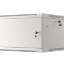 RACK CABINET 19" WALL-MOUNT 6U/600X600 FOR SELF-ASSEMBLY WITH METAL DOOR GREY LANBERG (FLAT PACK)