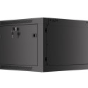 RACK CABINET 19" WALL-MOUNT 6U/600X600 FOR SELF-ASSEMBLY WITH METAL DOOR BLACK LANBERG (FLAT PACK)