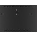 RACK CABINET 19" WALL-MOUNT 6U/600X600 FOR SELF-ASSEMBLY WITH METAL DOOR BLACK LANBERG (FLAT PACK)