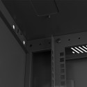 RACK CABINET 19" WALL-MOUNT 6U/600X600 FOR SELF-ASSEMBLY WITH METAL DOOR BLACK LANBERG (FLAT PACK)
