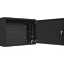 RACK CABINET 19" WALL-MOUNT 4U+3U/540X200 LOW-PROFILE BLACK LANBERG (ASSEMBLED)