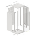 RACK CABINET 19" WALL-MOUNT 27U/600X600 (FLAT PACK) WITH GLASS DOOR GREY LANBERG V2