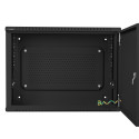 RACK CABINET 19" WALL-MOUNT 4U+3U/540X200 LOW-PROFILE BLACK LANBERG (ASSEMBLED)