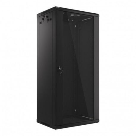 Lanberg rack-kapp V2 19" seinale paigaldatav 27U/600X450 (lamipakendis) klaasuksega, must