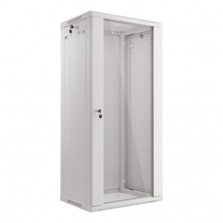 LANBERG rack-kapp V2 19" seinakinnitusega 27U/600x450 (lamppakendis) klaasuksega, hall