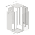 RACK CABINET 19" WALL-MOUNT 27U/600X600 (FLAT PACK) WITH GLASS DOOR GREY LANBERG V2