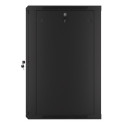 RACK CABINET 19" WALL-MOUNT 18U/600X600 (FLAT PACK) WITH GLASS DOOR BLACK LANBERG V2