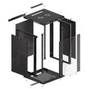 RACK CABINET 19" WALL-MOUNT 18U/600X600 (FLAT PACK) WITH GLASS DOOR BLACK LANBERG V2