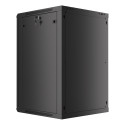 RACK CABINET 19" WALL-MOUNT 18U/600X600 (FLAT PACK) WITH GLASS DOOR BLACK LANBERG V2