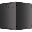 RACK CABINET 19" WALL-MOUNT 12U/600X600 (FLAT PACK) WITH GLASS DOOR BLACK LANBERG V2