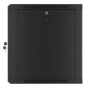 RACK CABINET 19" WALL-MOUNT 12U/600X600 (FLAT PACK) WITH GLASS DOOR BLACK LANBERG V2