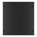 RACK CABINET 19" WALL-MOUNT 12U/600X600 FOR SELF-ASSEMBLY WITH METAL DOOR BLACK LANBERG (FLAT PACK)