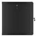 RACK CABINET 19" WALL-MOUNT 12U/600X600 (FLAT PACK) WITH GLASS DOOR BLACK LANBERG V2