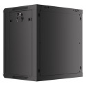 RACK CABINET 19" WALL-MOUNT 12U/600X450 FOR SELF-ASSEMBLY WITH METAL DOOR BLACK LANBERG (FLAT PACK)