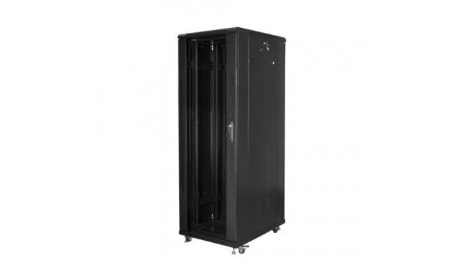 RACK CABINET 19" FREE-STANDING 47U/800X800 (FLAT PACK) BLACK LANBERG