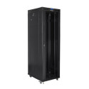 RACK CABINET 19" FREE-STANDING 42U/800X800 (FLAT PACK) WITH GLASS DOOR LCD BLACK LANBERG V2