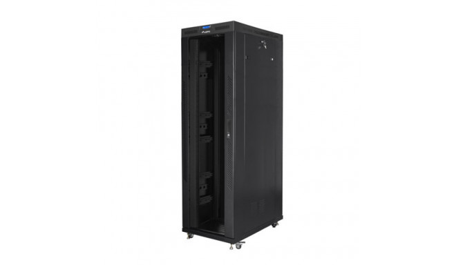 RACK CABINET 19" FREE-STANDING 42U/800X1200 (FLAT PACK) WITH GLASS DOOR LCD BLACK LANBERG V2