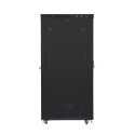 RACK CABINET 19" FREE-STANDING 42U/800X1200 (FLAT PACK) WITH GLASS DOOR LCD BLACK LANBERG V2