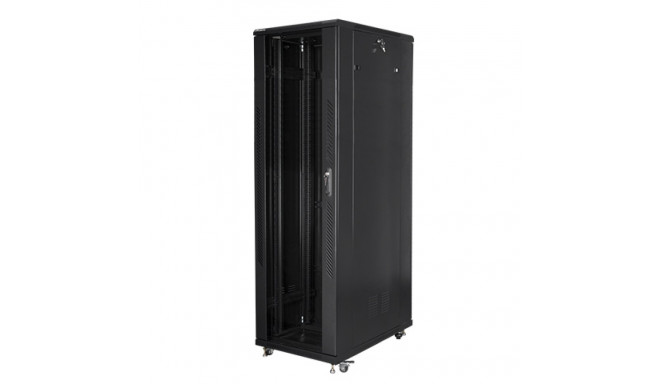 RACK CABINET 19" FREE-STANDING 42U/800X1000 (FLAT PACK) BLACK LANBERG