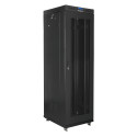 RACK CABINET 19" FREE-STANDING 42U/600X800 (FLAT PACK) WITH MESH DOOR LCD BLACK LANBERG V2