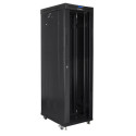 RACK CABINET 19" FREE-STANDING 42U/600X1000 (FLAT PACK) WITH GLASS DOOR LCD BLACK LANBERG V2