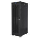 RACK CABINET 19" FREE-STANDING 37U/800X1000 LCD WITH MESH DOOR BLACK LANBERG (FLAT PACK) V2