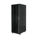 RACK CABINET 19" FREE-STANDING 37U/800X800 (FLAT PACK) BLACK LANBERG