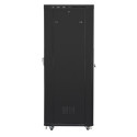 RACK CABINET 19" FREE-STANDING 27U/800X1200 (FLAT PACK) WITH MESH DOOR LCD BLACK LANBERG