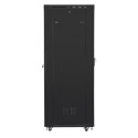 RACK CABINET 19" FREE-STANDING 27U/800X1200 (FLAT PACK) WITH MESH DOOR LCD BLACK LANBERG