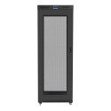RACK CABINET 19" FREE-STANDING 27U/800X1000 LCD WITH MESH DOOR BLACK LANBERG (FLAT PACK) V2