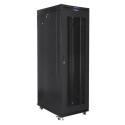 RACK CABINET 19" FREE-STANDING 27U/800X1000 LCD WITH MESH DOOR BLACK LANBERG (FLAT PACK) V2