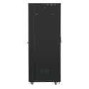 RACK CABINET 19" FREE-STANDING 27U/800X1000 LCD WITH MESH DOOR BLACK LANBERG (FLAT PACK) V2