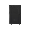 RACK CABINET 19" FREE-STANDING 22U/800X1000 (FLAT PACK) WITH MESH DOOR LCD BLACK LANBERG V2